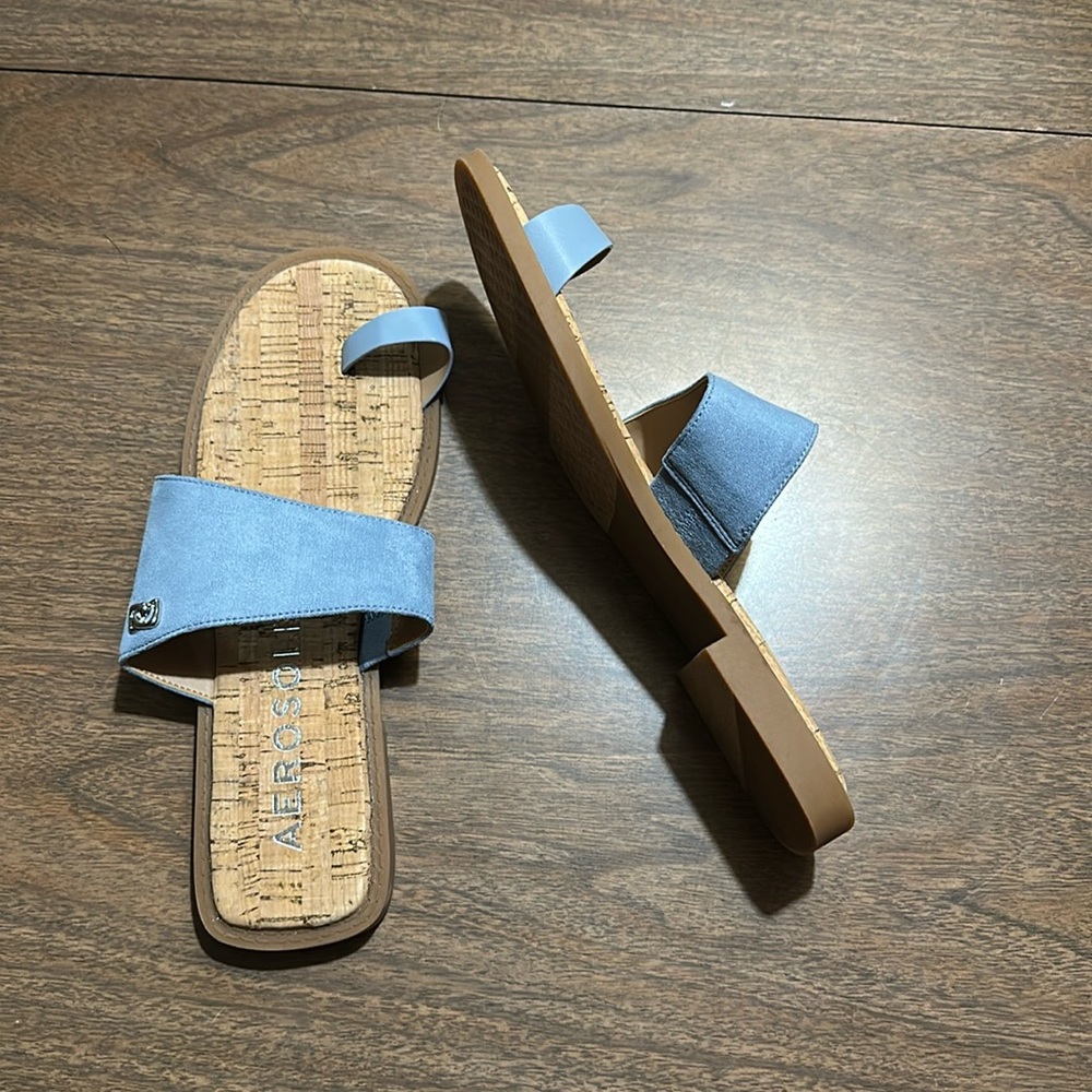 Aerosoles Cork and Suede Sandals